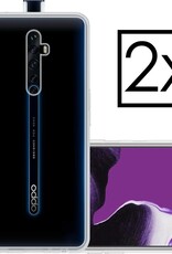 NoXx Hoes Geschikt voor OPPO Reno 2 Hoesje Cover Siliconen Back Case Hoes - Transparant - 2x