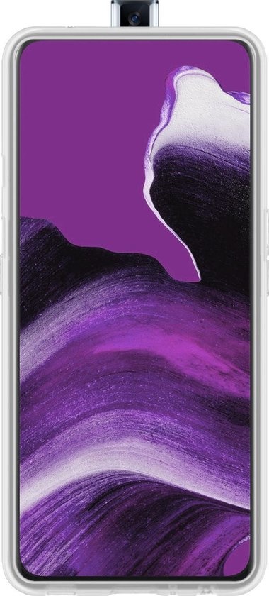 NoXx Hoes Geschikt voor OPPO Reno 2 Hoesje Cover Siliconen Back Case Hoes - Transparant - 2x