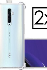 NoXx Hoes Geschikt voor OPPO Reno 2Z Hoesje Siliconen Cover Shock Proof Back Case Shockproof Hoes - Transparant - 2x