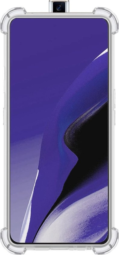 NoXx Hoes Geschikt voor OPPO Reno 2Z Hoesje Siliconen Cover Shock Proof Back Case Shockproof Hoes - Transparant - 2x