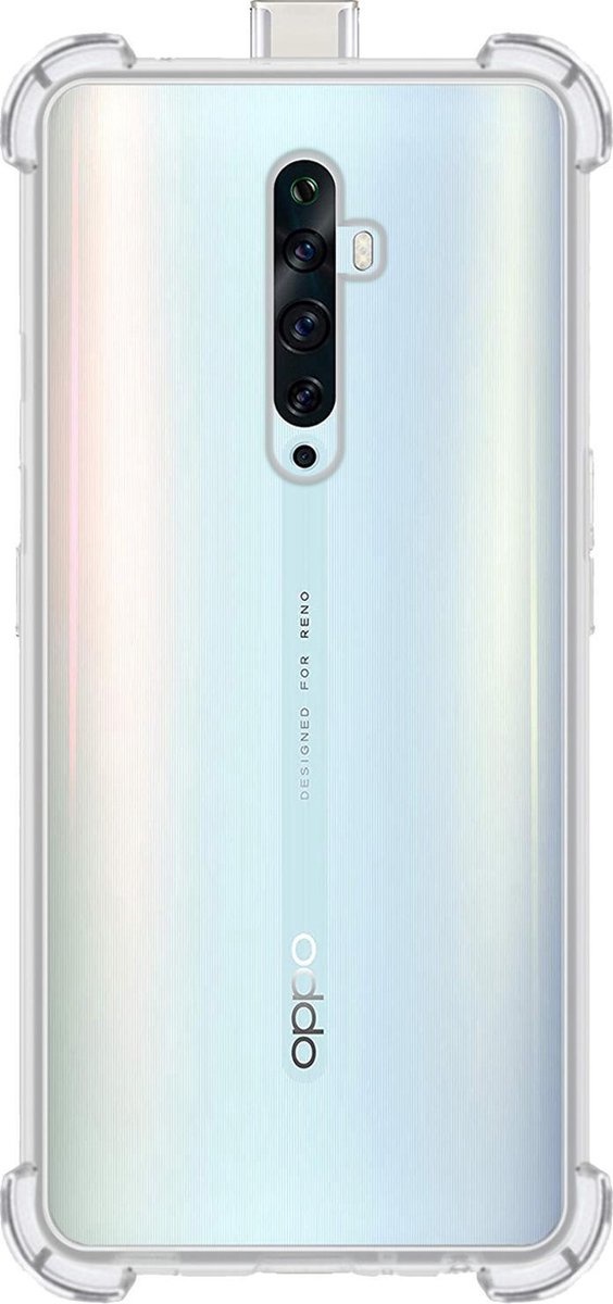 Nomfy Hoesje Geschikt voor OPPO Reno 2Z Hoesje Shock Proof Cover Case Shockproof - Hoes Geschikt voor OPPO Reno 2Z Hoes Siliconen Back Case - Transparant