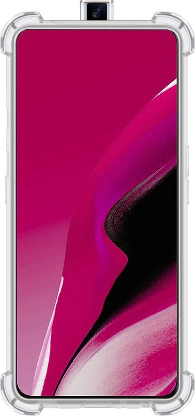 Nomfy Hoesje Geschikt voor OPPO Reno 2Z Hoesje Shock Proof Cover Case Shockproof - Hoes Geschikt voor OPPO Reno 2Z Hoes Siliconen Back Case - Transparant