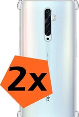 Nomfy Hoesje Geschikt voor OPPO Reno 2Z Hoesje Shock Proof Cover Case Shockproof - Hoes Geschikt voor OPPO Reno 2Z Hoes Siliconen Back Case - Transparant - 2 PACK