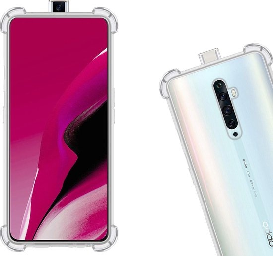Nomfy Hoesje Geschikt voor OPPO Reno 2Z Hoesje Shock Proof Cover Case Shockproof - Hoes Geschikt voor OPPO Reno 2Z Hoes Siliconen Back Case - Transparant - 2 PACK