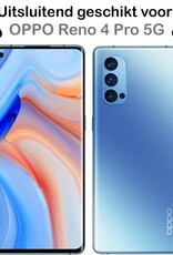 NoXx Hoes Geschikt voor OPPO Reno 4 Pro 5G Hoesje Siliconen Cover Shock Proof Back Case Shockproof Hoes - Transparant - 2x