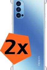 Nomfy Hoesje Geschikt voor OPPO Reno 4 Pro 5G Hoesje Shock Proof Cover Case Shockproof - Hoes Geschikt voor OPPO Reno 4 Pro Hoes Siliconen Back Case - Transparant - 2 PACK