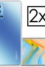 NoXx Hoes Geschikt voor OPPO Reno 4 Pro 5G Hoesje Cover Siliconen Back Case Hoes - Transparant - 2x