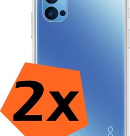 Nomfy 2 PACK - Nomfy Oppo Reno 4 Pro hoesje siliconen - Transparant