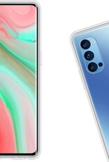 Nomfy Hoesje Geschikt voor OPPO Reno 4 Pro 5G Hoesje Siliconen Cover Case - Hoes Geschikt voor OPPO Reno 4 Pro Hoes Back Case - 2-PACK - Transparant