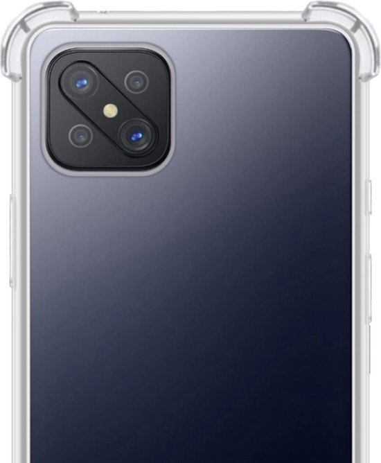 NoXx Hoes Geschikt voor OPPO Reno4 Z 5G Hoesje Siliconen Cover Shock Proof Back Case Shockproof Hoes - Transparant - 2x