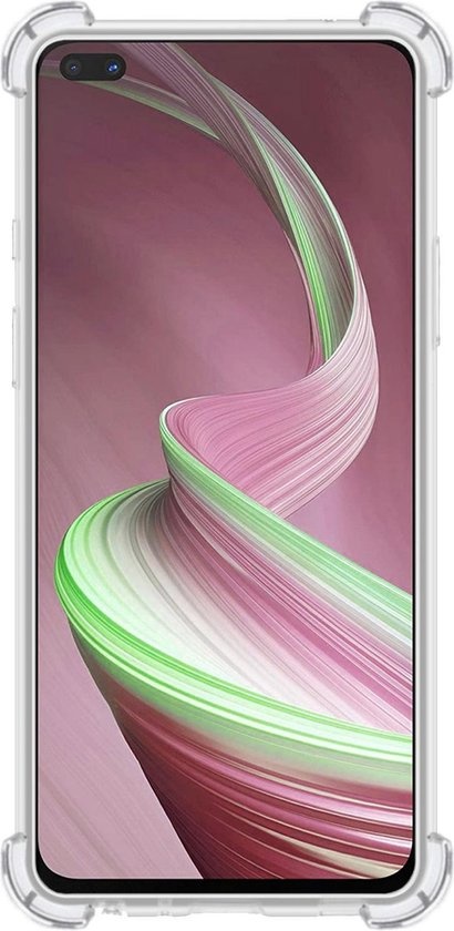 Nomfy Hoesje Geschikt voor OPPO Reno4 Z 5G Hoesje Shock Proof Cover Case Shockproof - Hoes Geschikt voor OPPO Reno 4Z 5G Hoes Siliconen Back Case - Transparant - 2 PACK