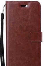 NoXx Hoes Geschikt voor OnePlus Nord 2 Hoesje Book Case Hoes Flip Cover Wallet Bookcase - Bruin