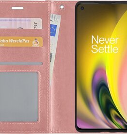 NoXx NoXx OnePlus Nord 2 Hoesje Bookcase - Rose Goud