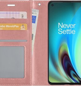 Nomfy Nomfy OnePlus Nord 2 Hoesje Bookcase - Rose Goud
