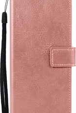 Nomfy Hoesje Geschikt voor OnePlus Nord 2 Hoes Bookcase Flipcase Book Cover - Hoes Geschikt voor OnePlus Nord 2 Hoesje Book Case - Rosé goud