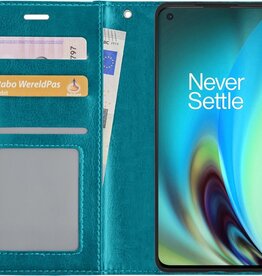 Nomfy Nomfy OnePlus Nord 2 Hoesje Bookcase - Turquoise