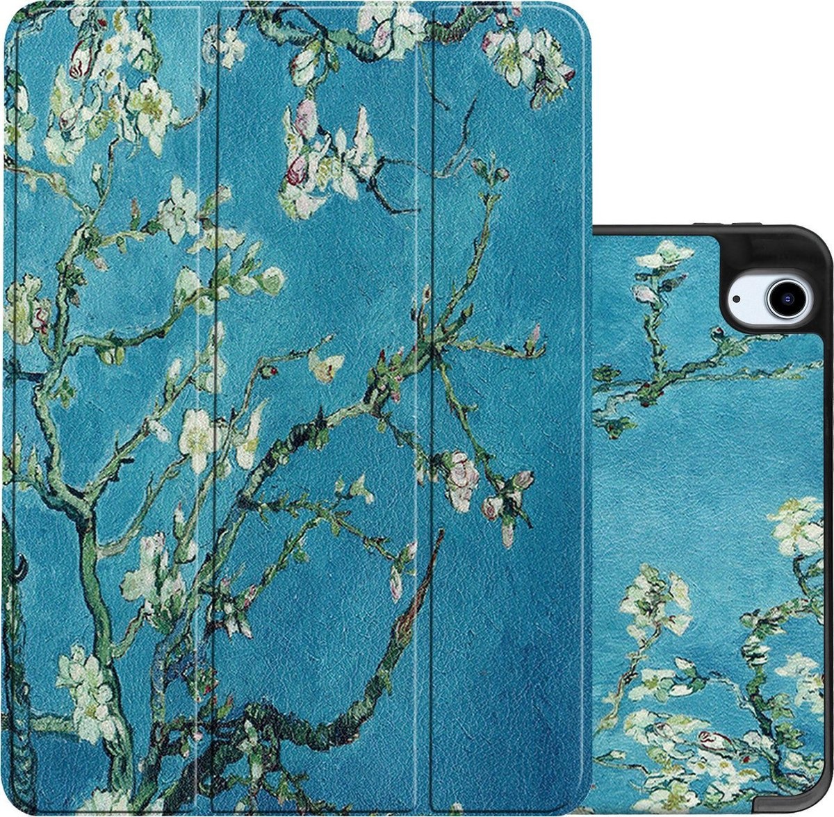 NoXx Hoesje Geschikt voor iPad Air 2020 Hoesje Case Hard Cover Hoes Book Case Met Uitsparing Geschikt voor Apple Pencil - Bloesem