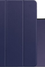 NoXx Hoesje Geschikt voor iPad Air 2020 Hoesje Case Hard Cover Hoes Book Case Met Uitsparing Geschikt voor Apple Pencil - Donkerblauw