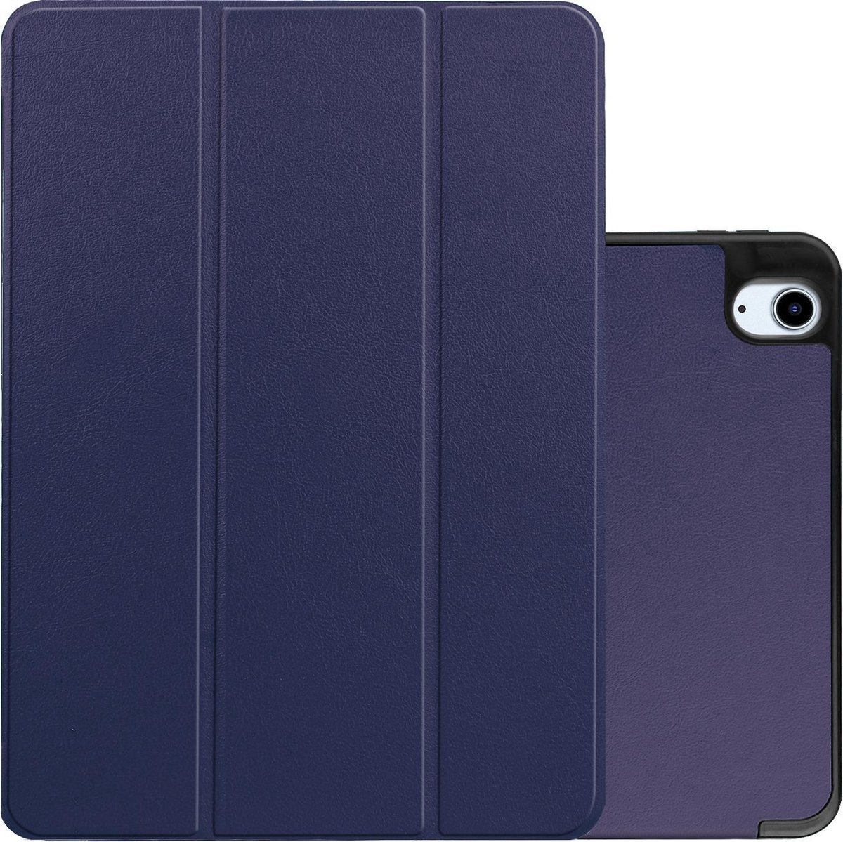 NoXx Hoesje Geschikt voor iPad Air 2020 Hoesje Case Hard Cover Hoes Book Case Met Uitsparing Geschikt voor Apple Pencil - Donkerblauw