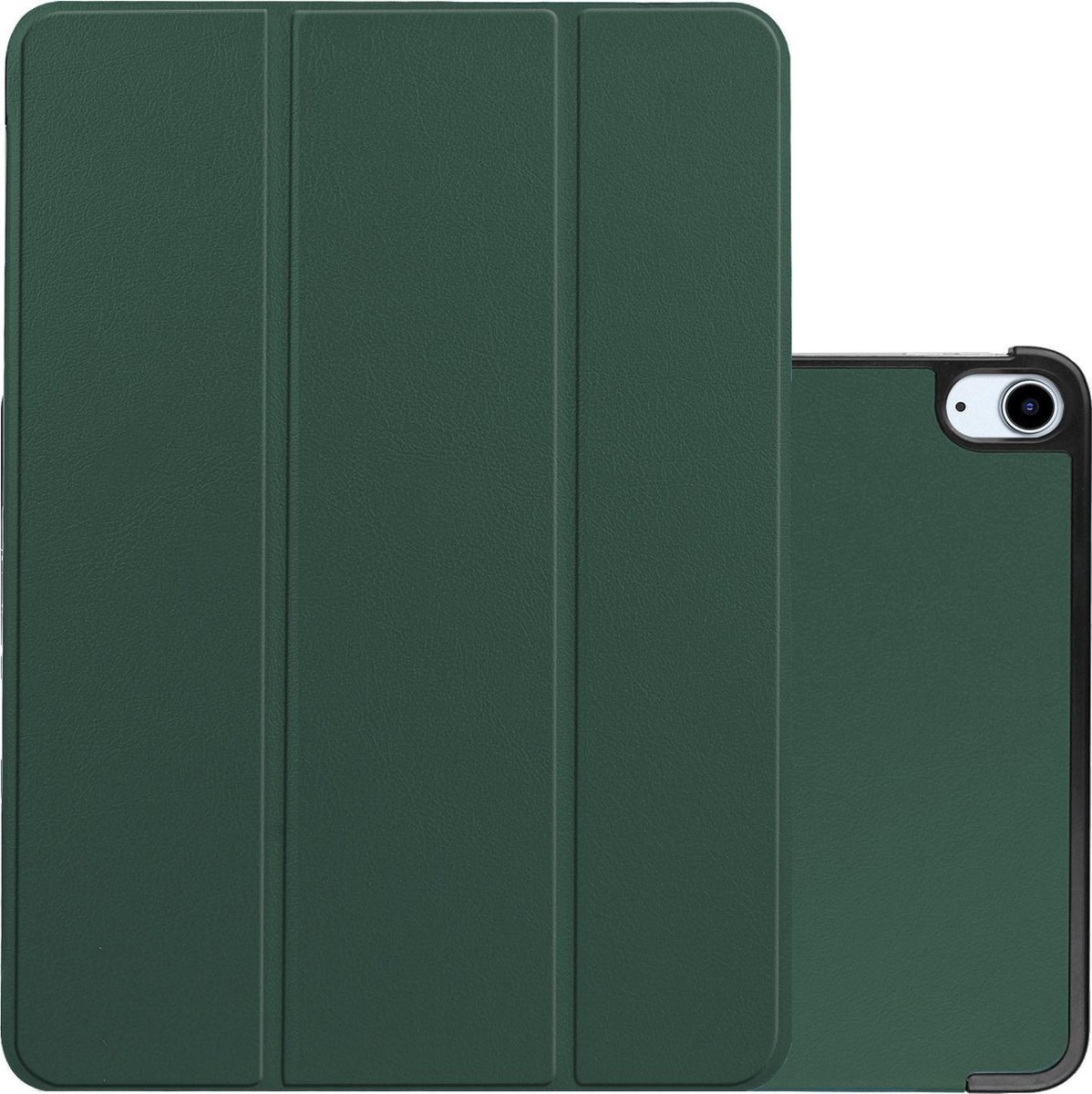 NoXx Hoesje Geschikt voor iPad Air 2020 Hoesje Case Hard Cover Hoes Book Case Met Uitsparing Geschikt voor Apple Pencil - Donkergroen