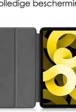 NoXx Hoesje Geschikt voor iPad Air 2020 Hoesje Case Hard Cover Hoes Book Case Met Uitsparing Geschikt voor Apple Pencil - Donkergroen