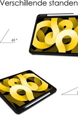 NoXx Hoesje Geschikt voor iPad Air 2020 Hoesje Case Hard Cover Hoes Book Case Met Uitsparing Geschikt voor Apple Pencil - Eiffeltoren