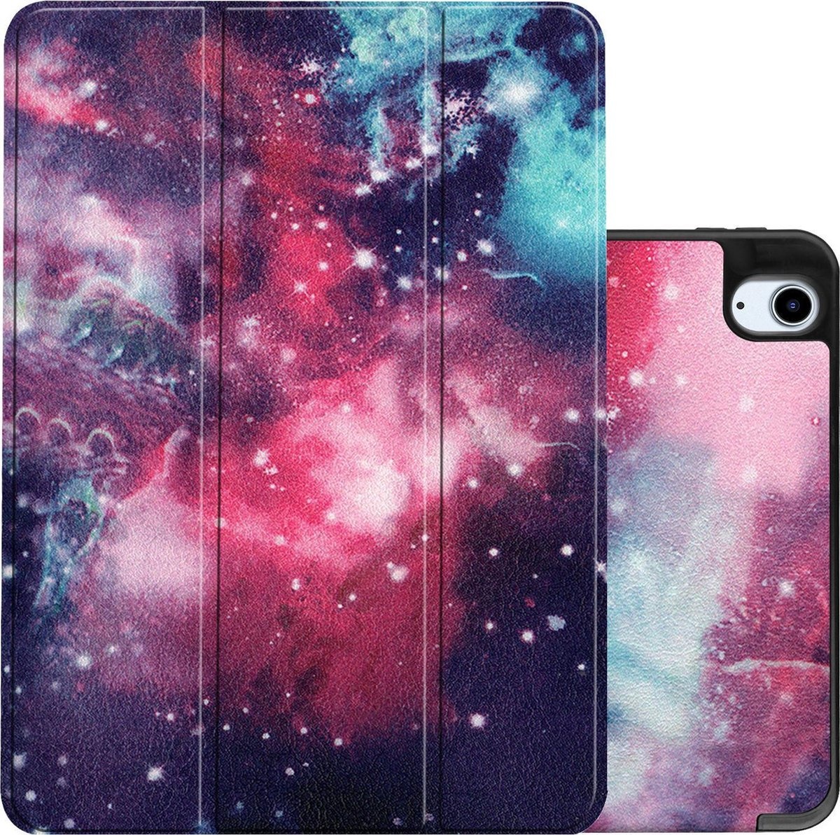 NoXx Hoesje Geschikt voor iPad Air 2020 Hoesje Case Hard Cover Hoes Book Case Met Uitsparing Geschikt voor Apple Pencil - Galaxy