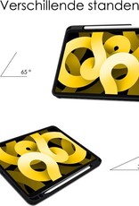 NoXx Hoesje Geschikt voor iPad Air 2020 Hoesje Case Hard Cover Hoes Book Case Met Uitsparing Geschikt voor Apple Pencil - Lichtblauw