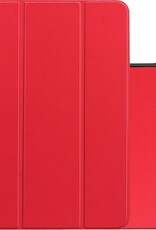 NoXx Hoesje Geschikt voor iPad Air 2020 Hoesje Case Hard Cover Hoes Book Case Met Uitsparing Geschikt voor Apple Pencil - Rood