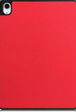 NoXx Hoesje Geschikt voor iPad Air 2020 Hoesje Case Hard Cover Hoes Book Case Met Uitsparing Geschikt voor Apple Pencil - Rood