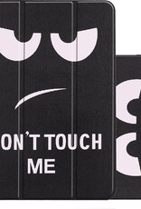 NoXx Hoesje Geschikt voor iPad Air 2020 Hoesje Case Hard Cover Hoes Book Case Met Uitsparing Geschikt voor Apple Pencil - Don't Touch Me