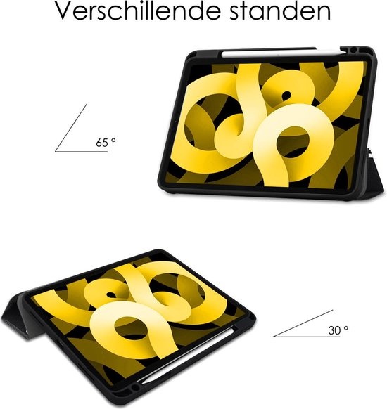 NoXx Hoesje Geschikt voor iPad Air 2020 Hoesje Case Hard Cover Hoes Book Case Met Uitsparing Geschikt voor Apple Pencil - Don't Touch Me