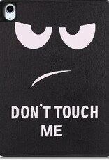 NoXx Hoesje Geschikt voor iPad Air 2020 Hoesje Case Hard Cover Hoes Book Case Met Uitsparing Geschikt voor Apple Pencil - Don't Touch Me