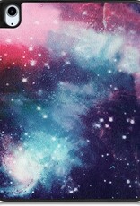 Nomfy Hoes Geschikt voor iPad Air 2020 Hoes Tri-fold Tablet Hoesje Case Met Uitsparing Geschikt voor Apple Pencil - Hoesje Geschikt voor iPad Air 4 2020 Hoesje Hardcover Bookcase - Galaxy