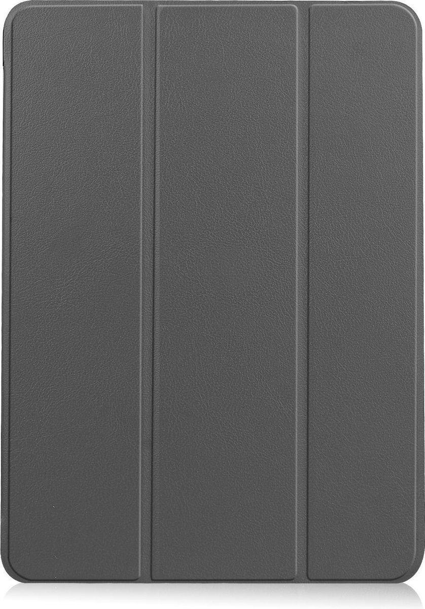 Nomfy Hoes Geschikt voor iPad Air 2020 Hoes Tri-fold Tablet Hoesje Case Met Uitsparing Geschikt voor Apple Pencil - Hoesje Geschikt voor iPad Air 4 2020 Hoesje Hardcover Bookcase - Grijs
