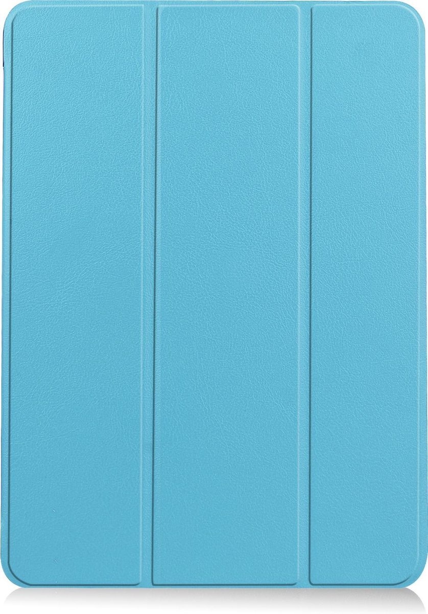 Nomfy Hoes Geschikt voor iPad Air 2020 Hoes Tri-fold Tablet Hoesje Case Met Uitsparing Geschikt voor Apple Pencil - Hoesje Geschikt voor iPad Air 4 2020 Hoesje Hardcover Bookcase - Lichtblauw