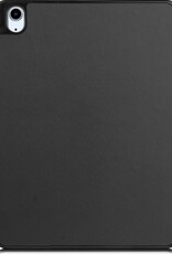 Nomfy Hoes Geschikt voor iPad Air 2020 Hoes Tri-fold Tablet Hoesje Case Met Uitsparing Geschikt voor Apple Pencil - Hoesje Geschikt voor iPad Air 4 2020 Hoesje Hardcover Bookcase - Zwart