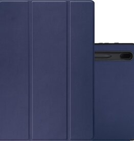 NoXx NoXx Samsung Galaxy Tab S7 FE Hoesje Met Uitsparing S Pen - Donkerblauw