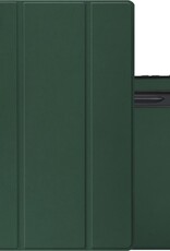 NoXx Hoesje Geschikt voor Samsung Galaxy Tab S7 FE Hoesje Case Hard Cover Hoes Book Case Met Uitsparing Geschikt voor S Pen - Donkergroen