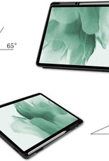NoXx Hoesje Geschikt voor Samsung Galaxy Tab S7 FE Hoesje Case Hard Cover Hoes Book Case Met Uitsparing Geschikt voor S Pen - Donkergroen