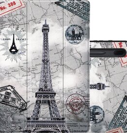 NoXx NoXx Samsung Galaxy Tab S7 FE Hoesje Met Uitsparing S Pen - Eiffeltoren