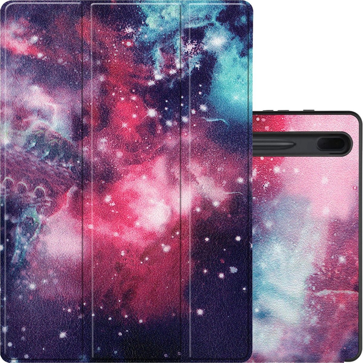 NoXx Hoesje Geschikt voor Samsung Galaxy Tab S7 FE Hoesje Case Hard Cover Hoes Book Case Met Uitsparing Geschikt voor S Pen - Galaxy