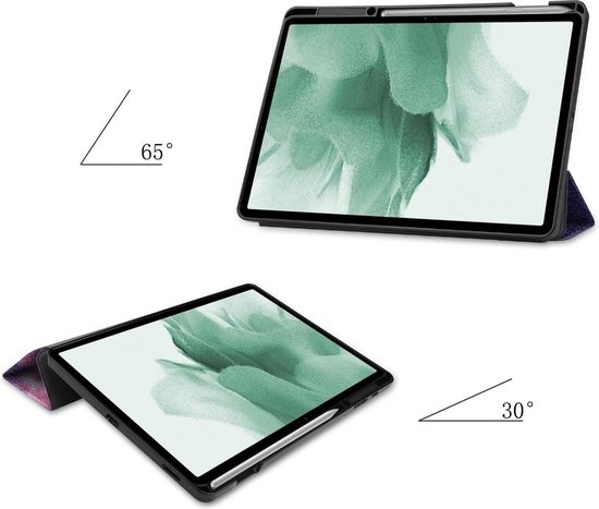 NoXx Hoesje Geschikt voor Samsung Galaxy Tab S7 FE Hoesje Case Hard Cover Hoes Book Case Met Uitsparing Geschikt voor S Pen - Galaxy