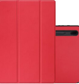 NoXx NoXx Samsung Galaxy Tab S7 FE Hoesje Met Uitsparing S Pen - Rood