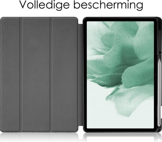 NoXx Hoesje Geschikt voor Samsung Galaxy Tab S7 FE Hoesje Case Hard Cover Hoes Book Case Met Uitsparing Geschikt voor S Pen - Rood