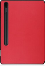 NoXx Hoesje Geschikt voor Samsung Galaxy Tab S7 FE Hoesje Case Hard Cover Hoes Book Case Met Uitsparing Geschikt voor S Pen - Rood