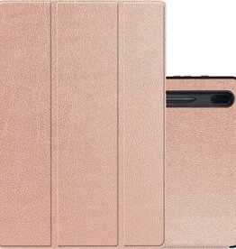 NoXx NoXx Samsung Galaxy Tab S7 FE Hoesje Met Uitsparing S Pen - Rose Goud