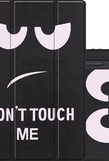 NoXx Hoesje Geschikt voor Samsung Galaxy Tab S7 FE Hoesje Case Hard Cover Hoes Book Case Met Uitsparing Geschikt voor S Pen - Don't Touch Me