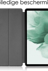 NoXx Hoesje Geschikt voor Samsung Galaxy Tab S7 FE Hoesje Case Hard Cover Hoes Book Case Met Uitsparing Geschikt voor S Pen - Don't Touch Me