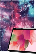Nomfy Hoes Geschikt voor Samsung Galaxy Tab S7 FE Hoes Tri-fold Tablet Hoesje Case Met Uitsparing Geschikt voor S Pen - Hoesje Geschikt voor Samsung Tab S7 FE Hoesje Hardcover Bookcase - Galaxy